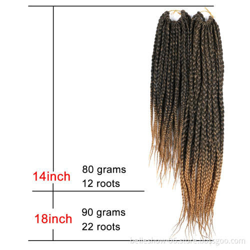 Hot sell 18 inch 22stands senegalese twist hair synthetic crochet extension Crochet box braids box braid hair